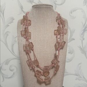 Pink Necklace women’s necklace beaded euc